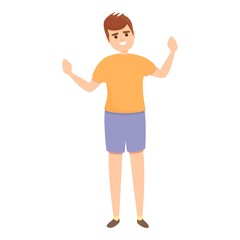 Fototapeta premium Happy boy icon. Cartoon of Happy boy vector icon for web design isolated on white background