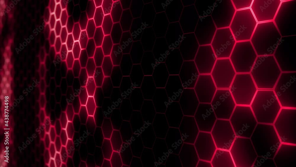Poster abstract futuristic hexagon mesh with light effects. can be used as a background for presentations, 