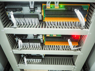 Wiring of control cable in control panel of DCS systems.