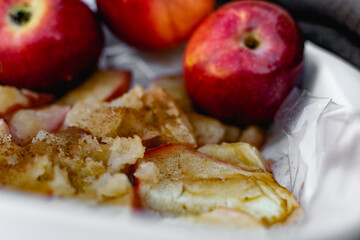 apple pie on a plate