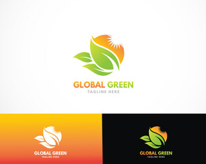 global green logo creative concept design