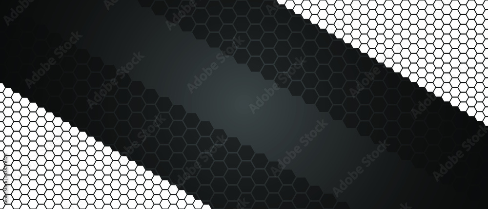 Poster hexagons pattern. abstract geometric background with simple hexagonal elements. technology or scienc