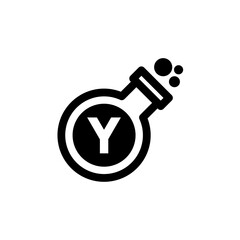 Vector Black Flask Logo Letter Y