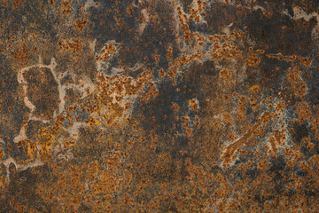 Grunge rusted metal texture, rust, and oxidized metal background. Old metal iron panel