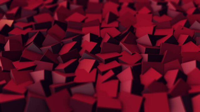 Abstract 3d red cubes background