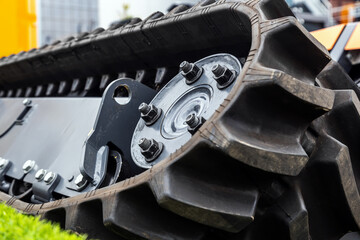 rubber rollers and tracks on tractors or small construction equipment
