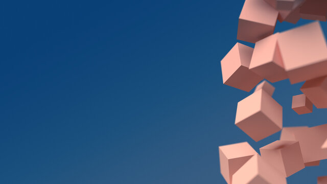 abstract background of 3D cubes