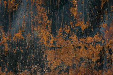 Naklejka premium Grunge rusted metal texture, rust, and oxidized metal background. Old metal iron panel