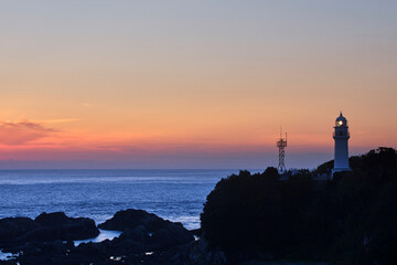 潮岬からの夕日