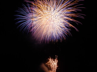 伊豆の海でダイビング後に見た真夏の夜の花火大会