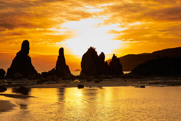 橋杭岩からの日の出