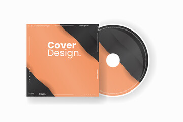 Cd cover design template. Abstract background Vector illustration.