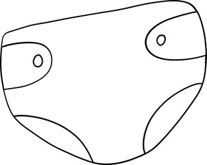Baby diaper outline svg