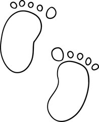 baby footprint outline svg