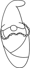 Baby gnome outline svg