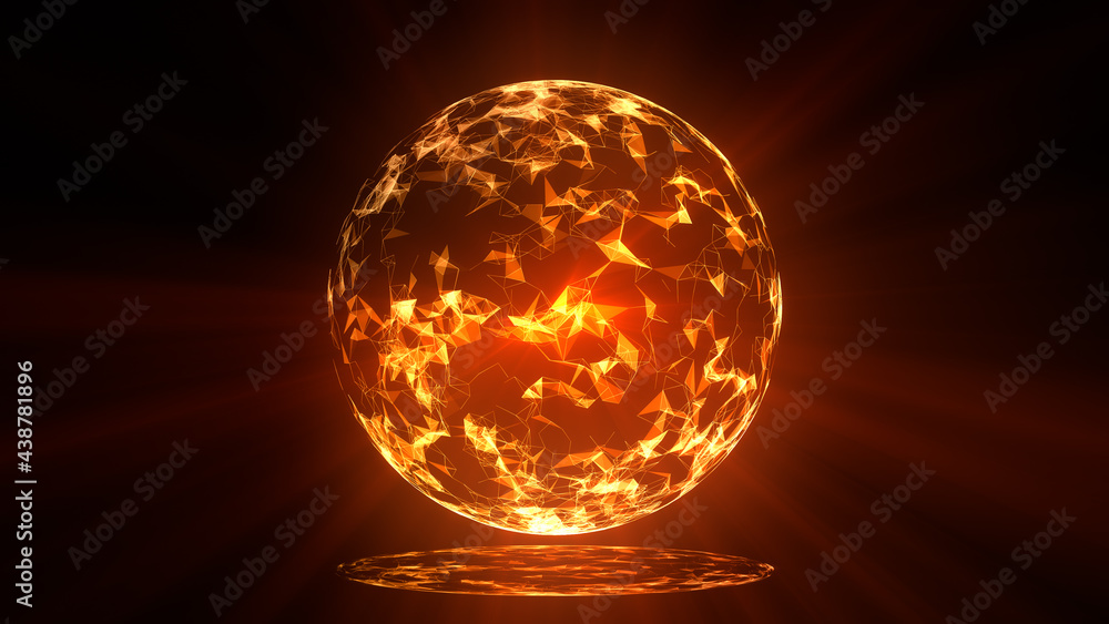 Poster concept globe with connections lines and points