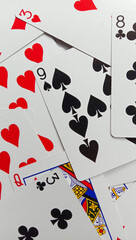 Photo of playing cards, photos of brain teasers