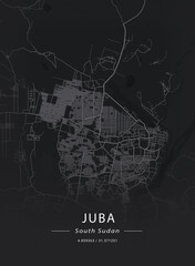 Map of Juba, South Sudan