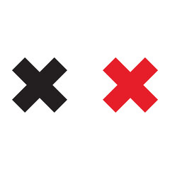 stop icon. Cross mark vector icon