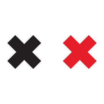 stop icon. Cross mark vector icon