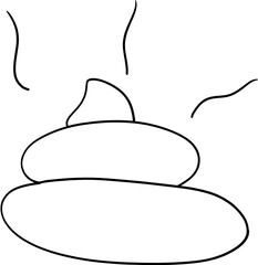 Dog feces outline