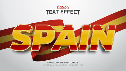 Text Effects, 3d Editable Text Style - Spain