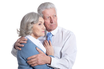 Portrait of senior couple  hugging