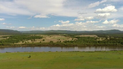 lake in the mountains sky