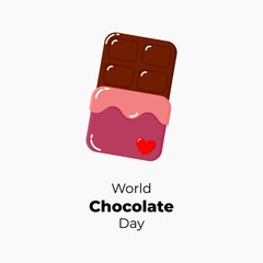 vector illustration for world chocolate day.