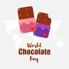 vector illustration for world chocolate day.