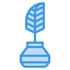 Quill Pen blue line icon