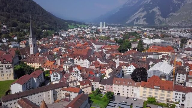 Aerial view of Chur, Switzerland.
