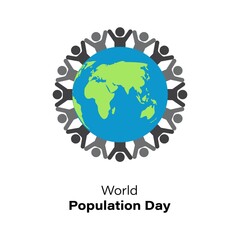 vector illustration for world population day