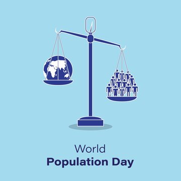 vector illustration for world population day