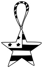 Star and America Flag-USA illustration for web, wedsite, application, presentation, Graphics design, branding, etc.