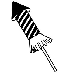 Firework and America Flag-USA illustration for web, wedsite, application, presentation, Graphics design, branding, etc.