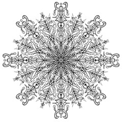 JPG Mandala for web, coloring. Atmosphere, association, psychology, esoteric