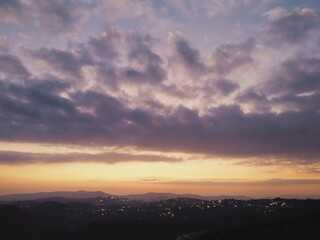 sunset in the mountains in Đà Lạt, VietNam