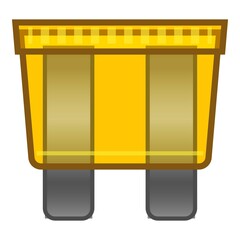 Car fuse icon, cartoon style