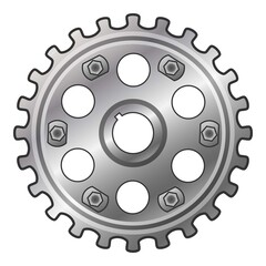 Car motor gear icon, cartoon style