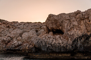 Volcanic cliffs on the shore of Cyprus
