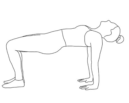 Yoga, ardha purvottanasana, reversed table top pose 