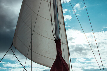sailing ship mast and sky