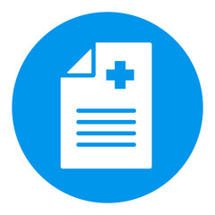 Obraz premium Medical report, clinical record vector glyph icon