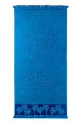 terry colored towels made of cotton, isolate on a white background