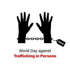 vector illustration for world day against trafficking's in person