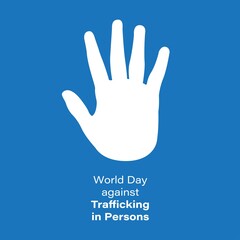 vector illustration for world day against trafficking's in person
