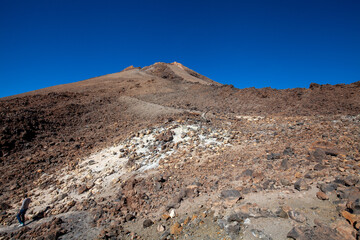 View from the Teide volcano in the Canary Islands of Spain