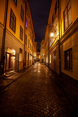 Stockholm old town district one of the streets