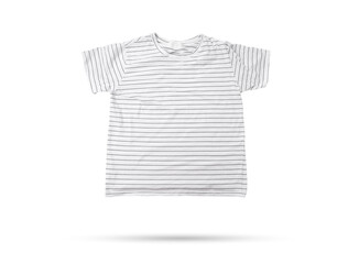 Minimal white t shirt on isolated white background 